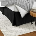 thumbnail image 3 of 16-Inch DropTwin XL Size 39" x 80" Black Solid Bed Skirt Split Corner Pleated Style Easy Fit Easy Care 100% Egyptian Cotton 400 Thread Count, 3 of 5