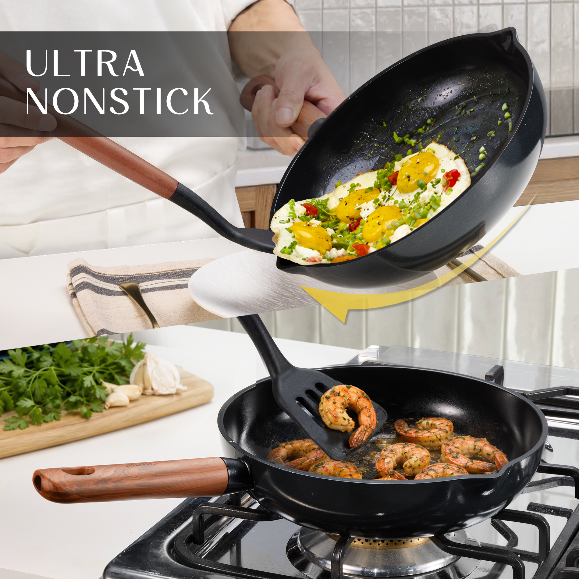 Carote 21-Piece Ceramic Nonstick Cookware Set, Induction Compatible photo 7