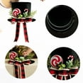thumbnail image 4 of Bpyeka Christmas Tree Toppers, Large Velvet Hat and Lengthened Bowknot Christmas Tree Decorations Tabletop Ornaments for Holiday Home Decor, 4 of 6