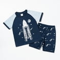 thumbnail image 2 of HCNTES Toddler Boy Summer Outfit Truck Short Sleeve Tee and Printed Shorts 2-Piece Set for Car Themed Parties and Outdoor Playdates, 2 of 6