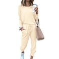 thumbnail image 6 of Uniexcosm Women’s Pajama Set Long Sleeve Top Pjs Lounge Sets with Pocket, 6 of 10