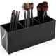 thumbnail image 1 of Organizador de brochas de maquillaje - Almacenamiento de brochas de cosméticos acrílicos con 3 ranuras, 1 of 5