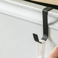 thumbnail image 4 of 4X Multiusos, Gancho Trasero para Puerta de Armario de Cocina, Estante para Colgar Ropa, Abrigo, Sombrero, Colgador de Toallas, Gancho de Almacenamiento Negro, 4 of 5