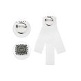 thumbnail image 3 of INSPIRE CHIC Womens Velvet Pre-Tied Bowknot Brooch Pin with Rhinestone for Wedding Party White, 3 of 5