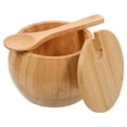 thumbnail image 3 of Shisuyan Bamboo Seasoning Jar Natural Bamboo Salt Jar with Cover and Spoon Bamboo Condiment Jar for Storing Salt Sugar Pepper Kitchen Seasoning Container, 3 of 8