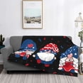 thumbnail image 2 of Naloa Gnome Independence Day Flannel Blankets - Thick and Warm Blanket for Winter, Soft Fuzzy Plush King Blanket for All Seasons60"x50", 2 of 6