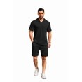 thumbnail image 6 of COOFANDY Men's 2 Pieces Outfits Quarter Zip T Shirt and Shorts Set Casual Athletic Suit Summer Tracksuits, 6 of 9