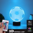thumbnail image 3 of Soccer Ball Football 7 Color Changes LED Night Light Usb Charging Desk Table Lamp Decorative Light Bedside Lamp Gift With Remote Controller, 3 of 11