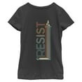 thumbnail image 2 of Girl's Star Wars Resistance Rainbow Rebel Symbol  Graphic Tee Black Medium, 2 of 3