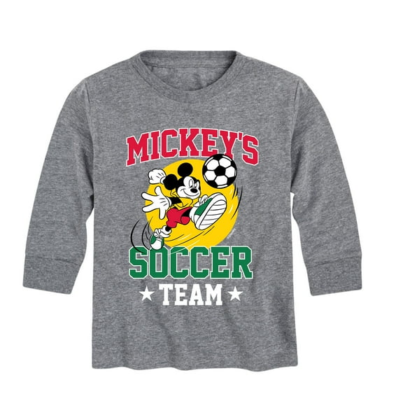 Mickey & Friends - Mickey's Soccer - Toddler And Youth Long Sleeve Graphic T-Shirt