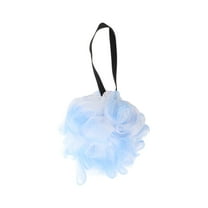 Unique Bargains 1 Pc Two Color Bath Shower Loofah Sponge Body Puffs Blue White