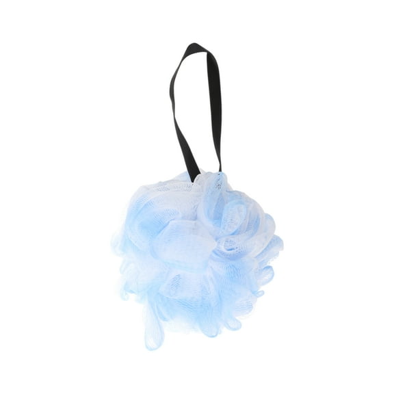 Unique Bargains 1 Pc Two Color Bath Shower Loofah Sponge Body Puffs Blue White