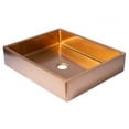 thumbnail image 7 of Eden Bath EB_SS004RG Rectangular 18.7 x 15.75-in Vessel Sink w/ Rim in Rose Gold, 7 of 7