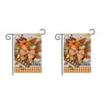 thumbnail image 2 of maskred Garden Flag Thanksgiving Day Double Sided Printed Banner Burlap Decoration Sign L 2Set, 2 of 6