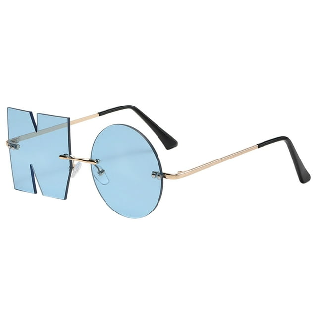 NO Party Rimless Irregular Design Sunglasses For Both Men And Women Street Glasses For Her Him Snowmobile Heated Goggles Reflective Ski Goggles Women 509 Goggle Battery Sports Goggles over Glasses