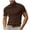 n-8Brown34, variant on CUSTG T-Shirts Men's Turtleneck T Shirts Short Sleeve Pullover Undershirt Slim Fit Tops Holiday Fashion Solid Color Tee