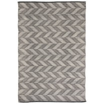 SAFAVIEH Kilim Tristen Zig Zag Wool Area Rug, Grey/Ivory, 4' x 6'