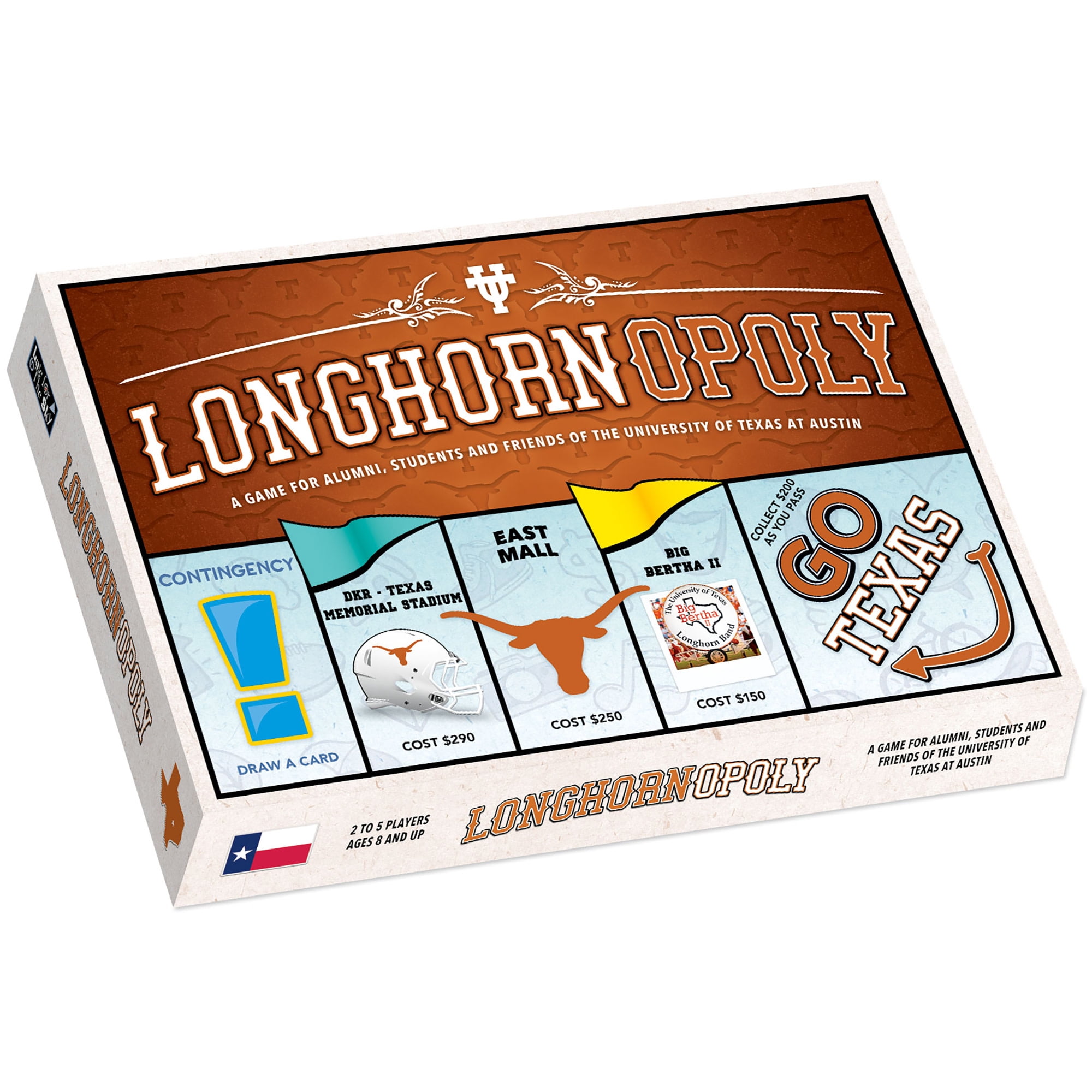 Late For The Sky: Longhorn-Opoly - University of Texas Themed Family Board Game, Opoly-Style, Traditional Play Or 1 Hr Version, Ages 8+, 2-5 Players