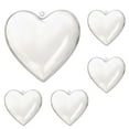 thumbnail image 2 of 5x Bolas de adorno BLESIY rellenables transparentes forma de corazón 8cm, 2 of 8