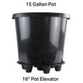 thumbnail image 3 of Drevy 16-Inch Pot Elevators for Plants Plastic Fabric Pots Elevator Saucer Riser Tray Stand Indoor-Outdoor, 6-Pack, 3 of 7