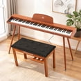 thumbnail image 5 of MUSTAR 88-Key Portable Digital Piano Electric Semi Weighted Dual Keyboards with Piano Bench,USB/MIDI,Bluetooth,Triple Pedal,4 Legged Stands(Brown), 5 of 27
