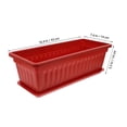 thumbnail image 2 of WRITWAA 2Pcs Wear-Resistant Rectangle Planter For Office Decoration Vegetable Pot, 2 of 6