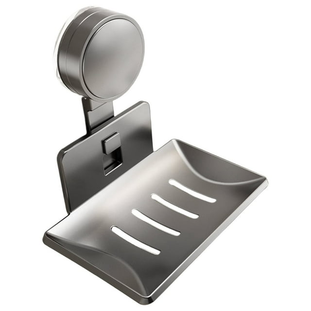 Estante de Almacenamiento con Ventosa Sin Taladro, Jabonera, Caja de Desagüe del Inodoro, Jabonera de Pared para Baño, Caja de Jabón