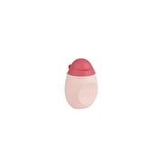 BEABA BabySqueez – Soft Reusable, Portable and Refillable Silicone Food Pouch - Includes 2 Different Spouts for 2 Stages – Holds 6 oz (Pink)