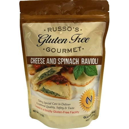 Russo's Gluten Free Cheese and Spinach Ravioli 12 Ounce Bag (Pack of 3) - Delicious and Easy to Cook Cheese and Spinach Ravioli - Made With High Quality Ingredients (Frozen) (Best Way To Cook Frozen Spinach)