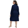 thumbnail image 6 of Women's Plus Size Kimonos Robes Long Sleeve Short Dressing Gown Sleepwear Lightweight Knee-Length Bathrobe With Pockets, XL-4XL, 6 of 6