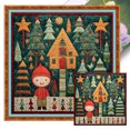 thumbnail image 1 of Kit Punto Cruz Navidad Impreso Hilo Algodón Ecológico Bordado 14CT 40x40cm, 1 of 9