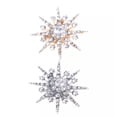 thumbnail image 5 of GKNET Wedding Silver Snowflake Diamante Brooch Rhinestone Crystal Broach Pin Xmas Gkj-Gold, 5 of 9