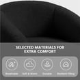 thumbnail image 6 of Yaheetech Modern Upholstered Boucle Accent Club Chair for Living Room, Black, 6 of 8