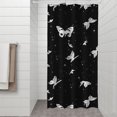 thumbnail image 2 of Black White Butterfly Star Pattern Shower Curtain 36"x72" ,Bathroom Decorative Shower Curtains Set with 12 Hooks,Modern Waterproof Washable Shower Curtain, 2 of 6