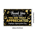 thumbnail image 2 of LUUFILx Black Background Banner with Gold Glitter Elements Thank You Message Employee Appreciation Day, 2 of 7