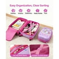 thumbnail image 3 of KFFKFF Ensemble de Bagages pour Enfants, 2 Pcs, Valise Rigide à Roulettes de 18 Po avec Sac à Dos à Coque Rigide, Ensemble de Bagages Cabine Licorne pour Enfants, Approuvé par les Compagnies Aériennes, 3 of 9