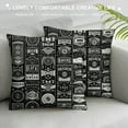 thumbnail image 3 of YANMS Throw Pillow Covers Vintage Collection Symbols Retro s Beer Pizza Bakery Business Cupcake for Living Room Bedroom Sofa, 3 of 5