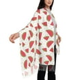 thumbnail image 4 of Sikiie Hand Drawn Watermelon Shawl Wraps Big Scarf Tassel Fall Winter Thick Scarf Warm Shawl Women Fall Gifts, 4 of 8