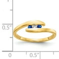 thumbnail image 3 of 14K Yellow Gold Sapphire and Diamond Ring Size 7, 3 of 7