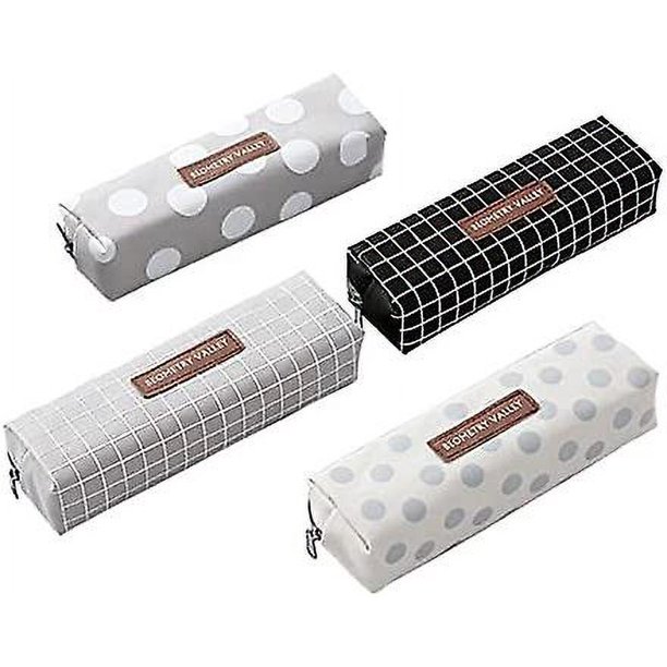4 estuches para lápices, bonito estuche de lona para bolígrafos, estético, sencillo, pequeño, para viaje, escuela, kit de aseo, bolsas de almacenamiento Rj20220113--2 J20220113-2