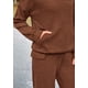 thumbnail image 5 of Conjunto Deportivo Mujer PRETTYGARDEN Marrón Sudadera con Capucha y Pantalones Cargo XL, 5 of 8