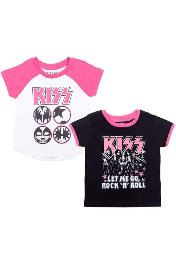 Toddler Girls 2 Pack T-Shirts Toddler to Big Kid