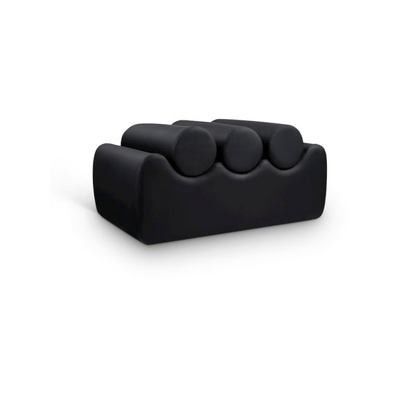 Meridian Furniture Rumble Black Vegan Leather Bench