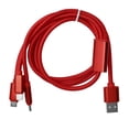thumbnail image 1 of Cable multi del cargador, 3 en 1 cable de carga rápido de nylon del cable USB del cargador creado magistralmente, 1 of 8