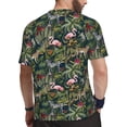 thumbnail image 2 of Rocae Flamingos And Palm Leaves for Men's Mesh Quick-Dry Short Sleeve Workout T-Shirt,Mens Crew Neck Tee Lightweight Soft Classic T Shirts XX-Large, 2 of 9