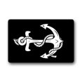 thumbnail image 1 of RYLABLUE Nautical Chevron Anchor White and Black Doormat Mat 23.6x15.7 inches, 1 of 2