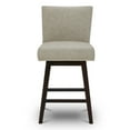 thumbnail image 2 of CHITA Swivel Faux Leather Upholstered Barstool, 26 inch, Stone Gray, 2 of 7