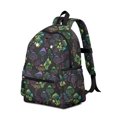 thumbnail image 2 of Mushroom and Rainbow Black Pattern Backpack for School, Cute School Bag with Adjustable Shoulder Straps and Padded Back, 13.4"x11"x4.7", 2 of 5