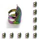 thumbnail image 3 of Bearachild Protección antideslizante dedal agujas para trabajar a mano DIY artesanía ajustable accesorios de artesanía profesional colorido S Vistoso S 10piezas Bearachild CBP212680, 3 of 5