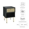 thumbnail image 6 of Nightstand Side End Table, Black, Wood, Bedroom Living, Modern Contemporary HB35721, 6 of 7